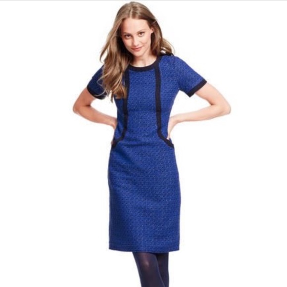 Boden Dresses & Skirts - Boden Bryony Blue Sparkle Tweed Shift Dress 10L